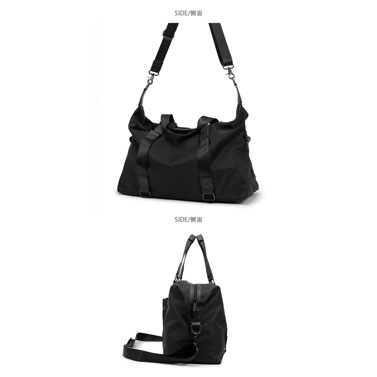 Túi Xách Du Lịch Vải Oxford Chống Thấm Nước Sức Chứa Lớn Màu Đen Cho Nam
