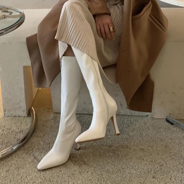 Giày Bốt Cao Gót Mũi Nhọn Thời Trang Dành Cho Nữ