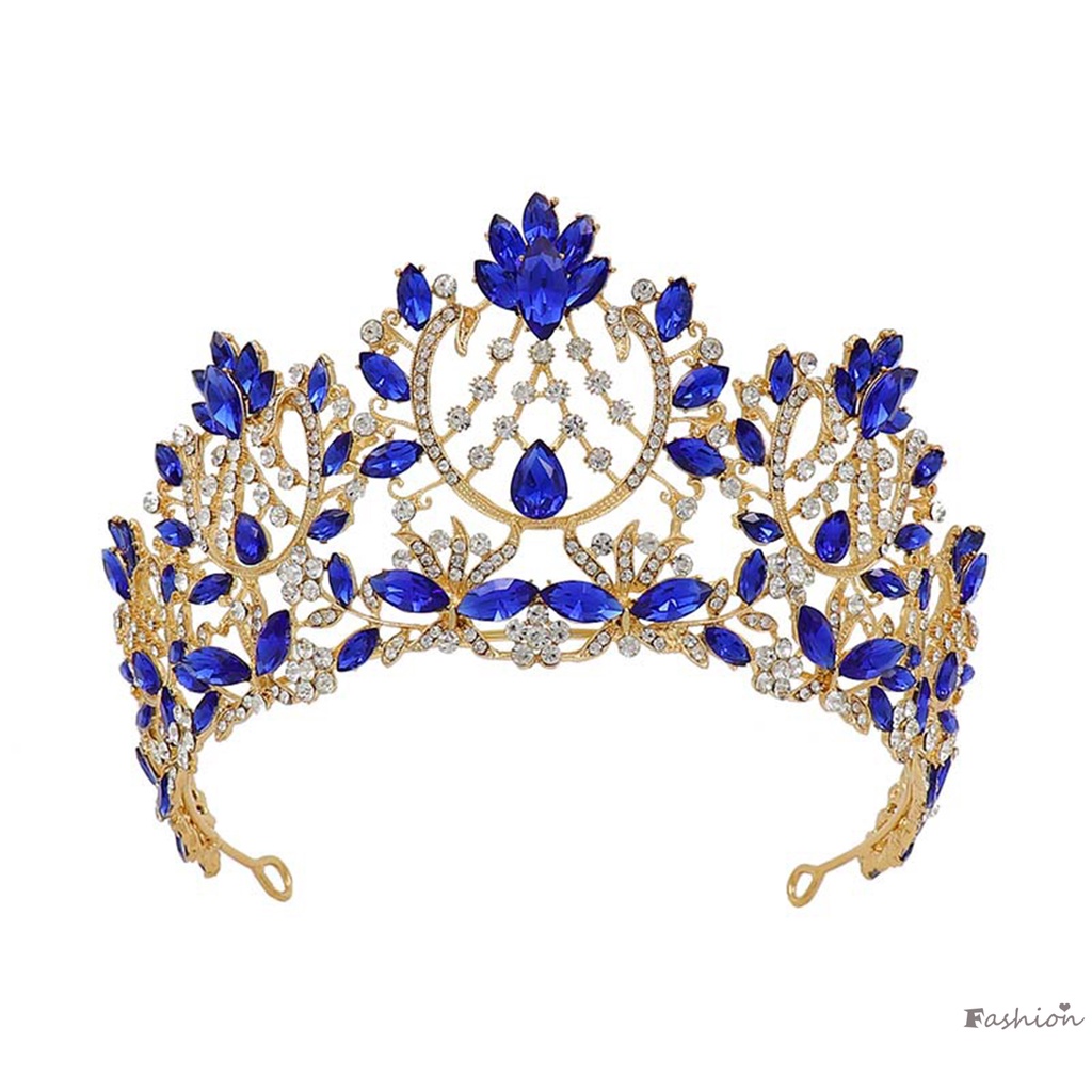 Vương Miện Kim Loại Pha Lê Không Pha Lê Lấp Lánh Trang Trí Đám Cưới