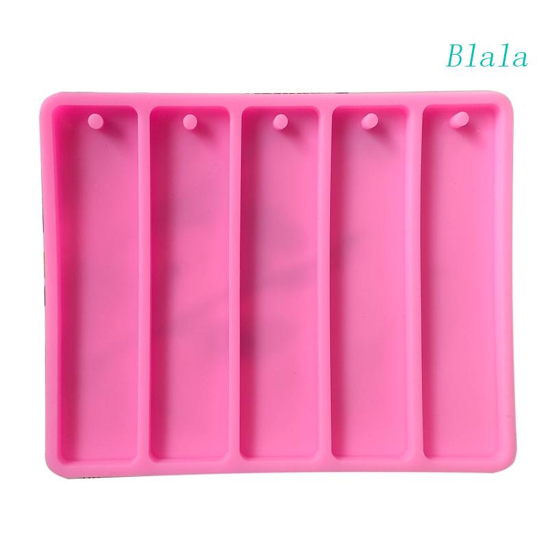 Khuôn Silicone Làm Thẻ Đánh Dấu Sách Hình Chữ Nhật 5 Trong 1