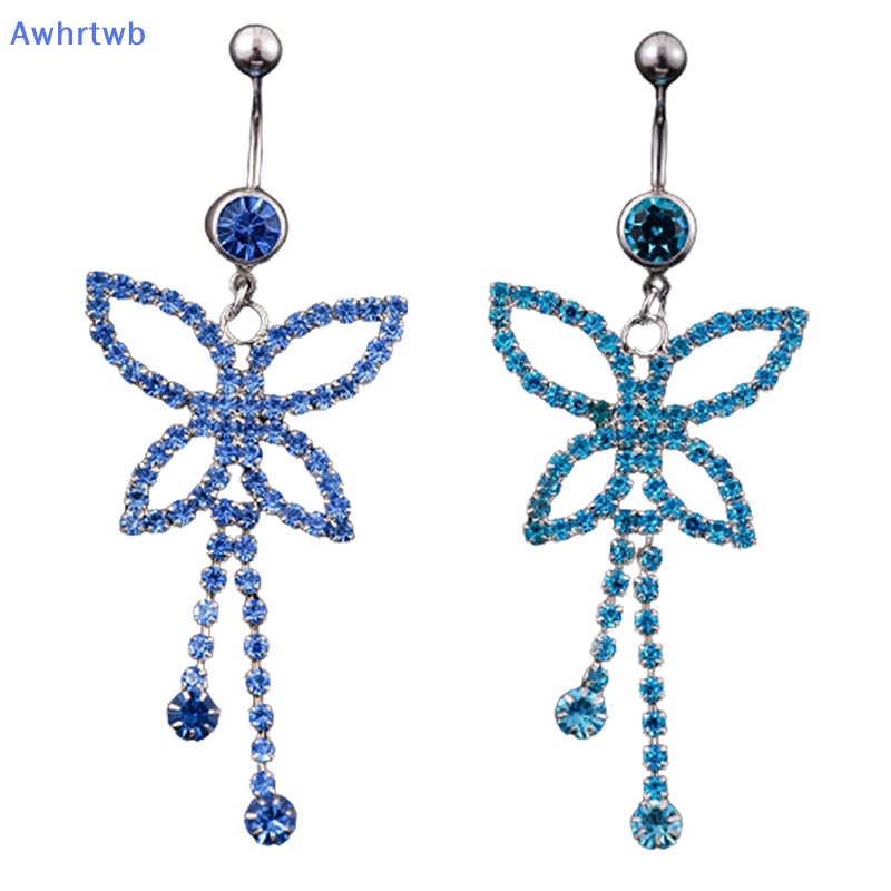 Khuyên Rốn Hình Bướm Đính Đá Zircon Thời Trang Cho Nữ Mới