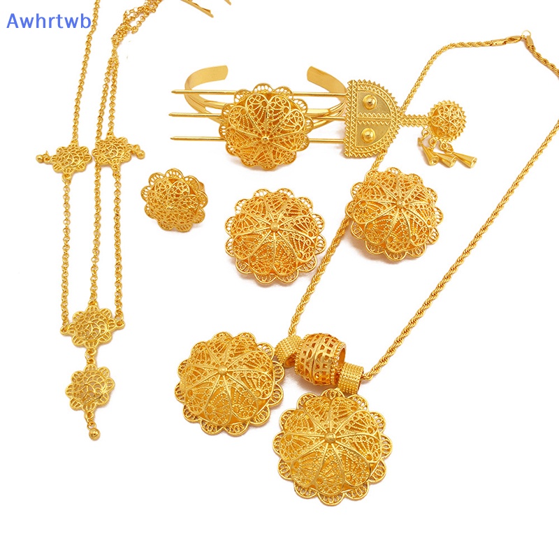 Bộ Trang Sức Màu Vàng Đồng Phong Cách Châu Phi Thời Trang Dành Cho Nữ Mới