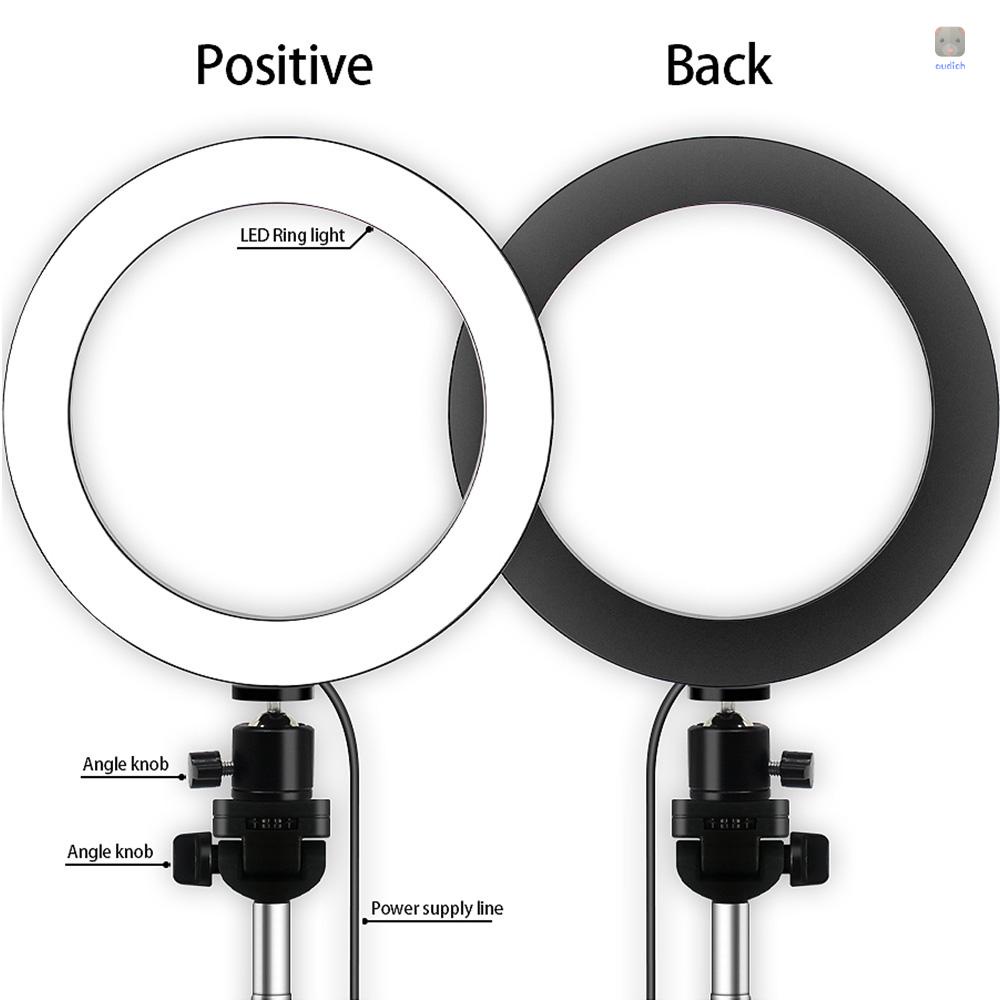 Vòng Đèn LED 3 Màu 20cm / 8inch 3500-6500K 10 Mức Độ Điều Chỉnh Được Kèm Giá Đỡ Điện Thoại