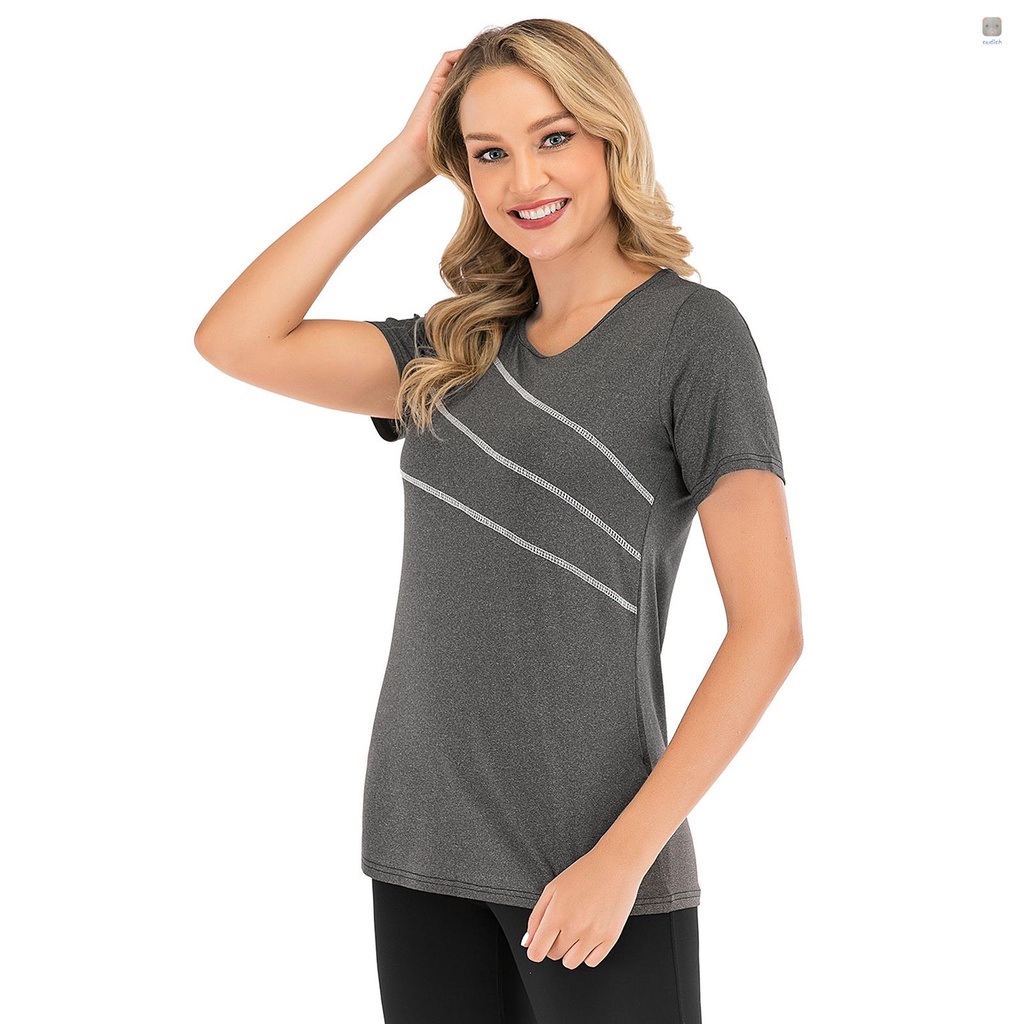 Áo Thun Thể Thao Tay Ngắn Chất Liệu Thấm Hút Khô Thoáng Nhanh Chóng