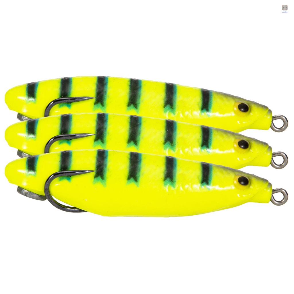 3 Mồi Câu Cá Giả Bằng Cao Su Silicone Mềm Kèm Móc