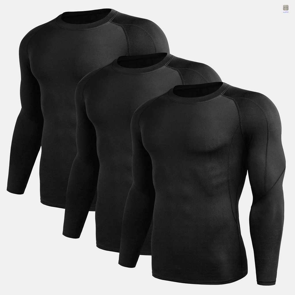 Bộ Trang Phục Thể Thao 3 Món Áo Thun Tay Dài Cổ Tròn + Áo Thun Dạng Lưới