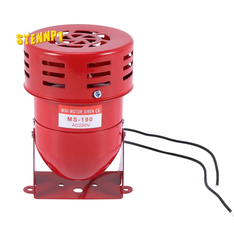 Ac 220V Động cơ kim loại màu đỏ Điều khiển không khí Raid Còi báo động