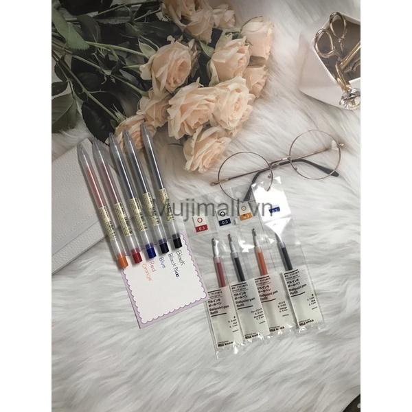 Bút Muji Gel nắp bấm 0.3mm Chính Hãng Muji