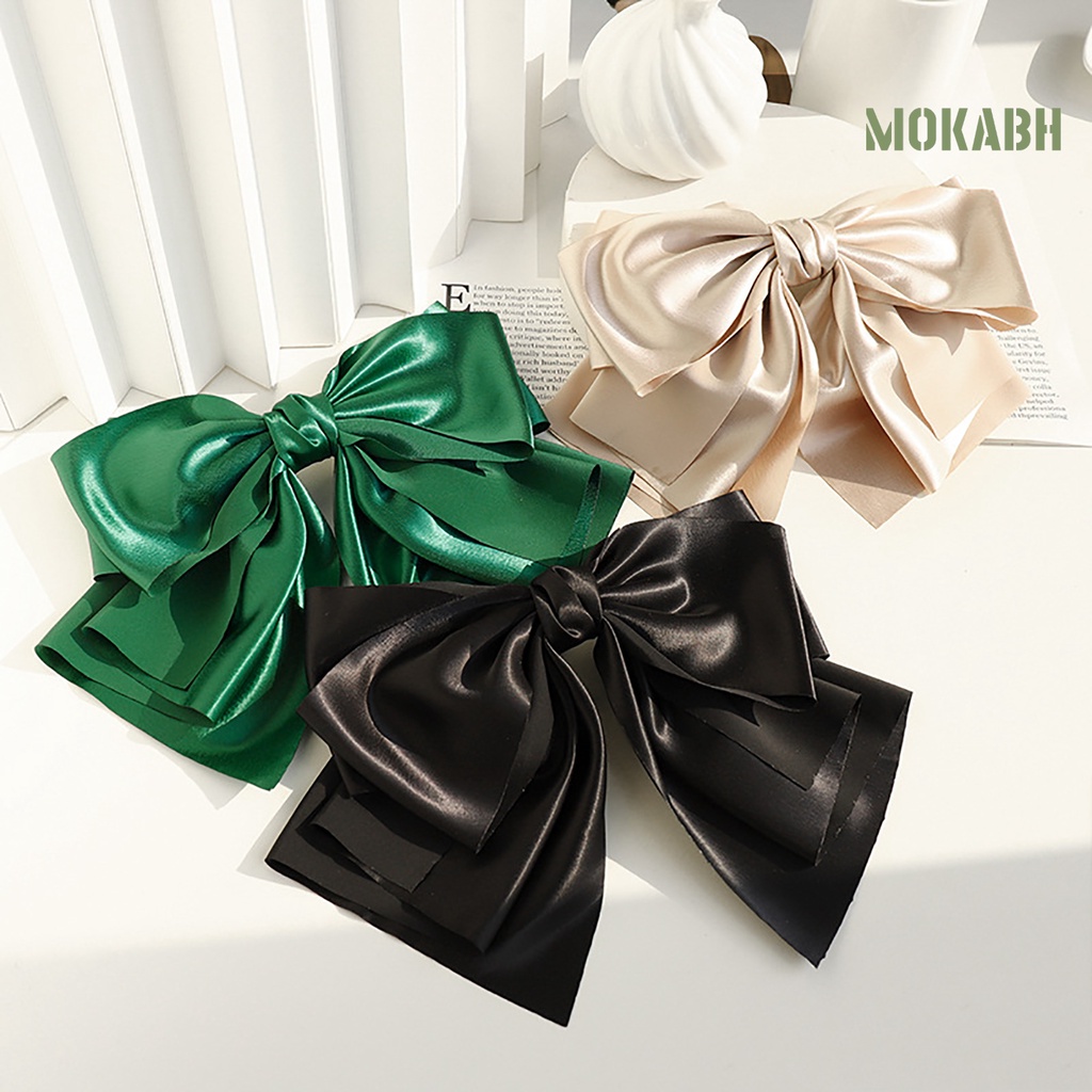 Kẹp Tóc Nơ Hai Lớp Bằng Chất Liệu Không Gỉ