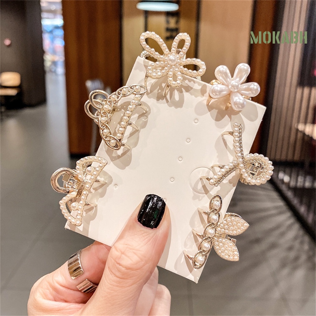 Kẹp Tóc Mini Đính Ngọc Trai Giả Kiểu Dáng Đơn Giản Xinh Xắn