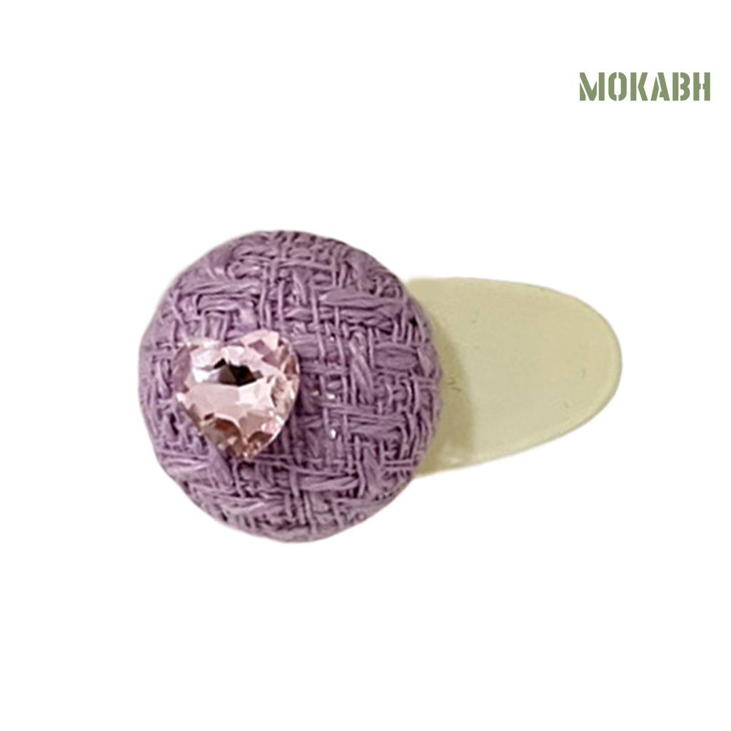 Kẹp Tóc Hình Trái Tim Đính Đá Chống Trượt Trọng Lượng Nhẹ Màu Sắc Ngọt Ngào