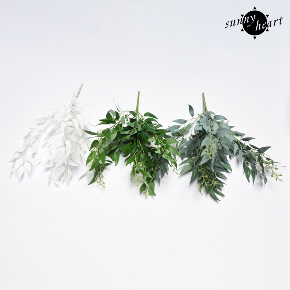 1 Nhánh Lá Liễu Nhân Tạo Trang Trí Sân Khấu / Tiệc Cưới DIY