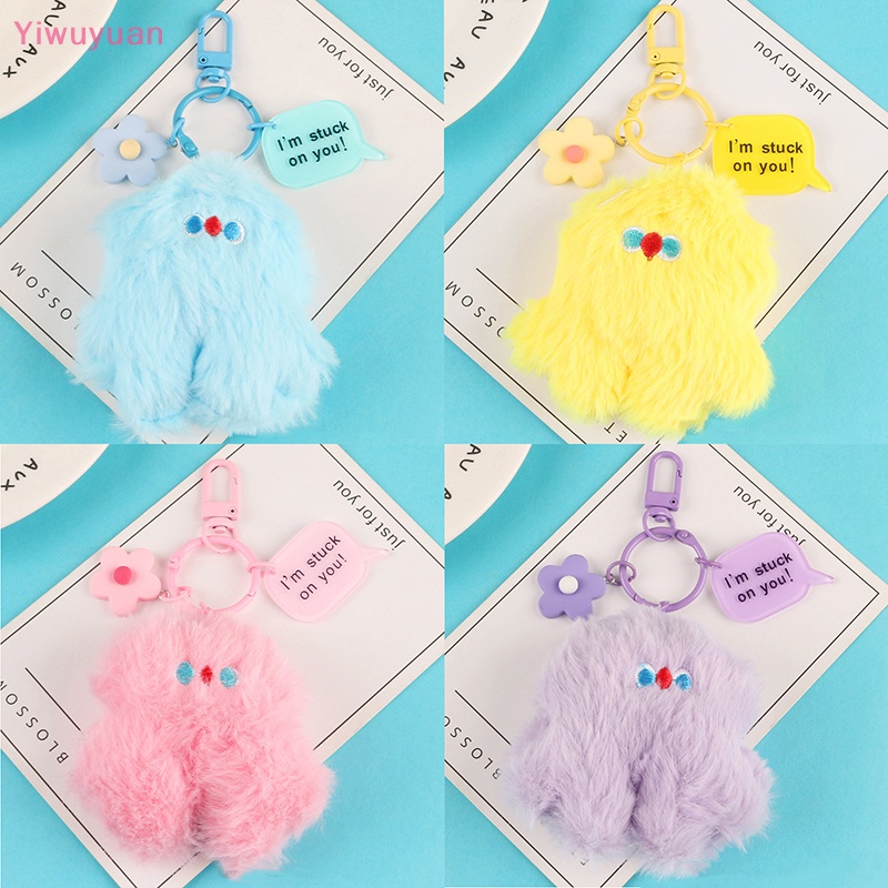 < Yiwuyuan > Móc Khóa Hình Gà Nhồi Bông Hoạt Hình Dễ Thương Trang Trí Ba Lô Xe Hơi Ch