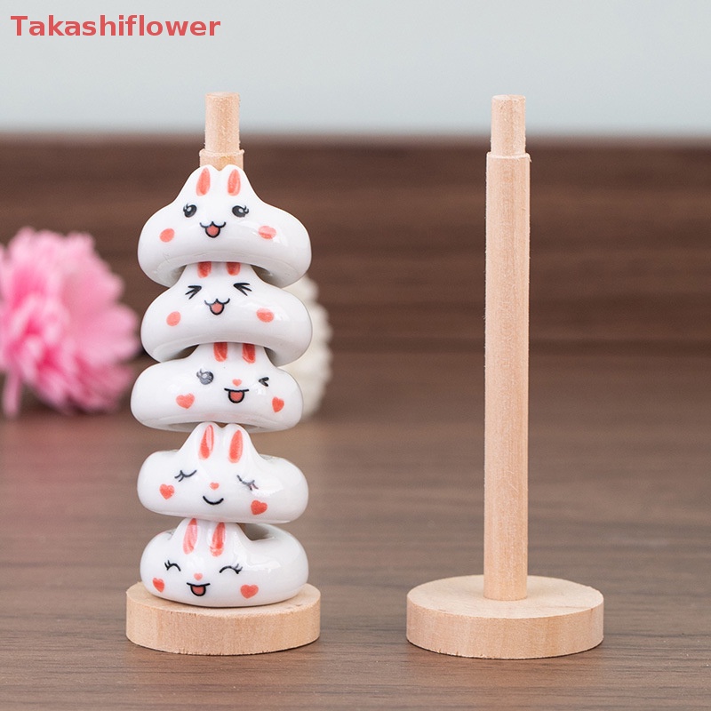 Set 5 Giá Đỡ Muỗng Đũa Bằng Sứ Hình Thỏ Dễ Thương Trang Trí Nhà Bếp