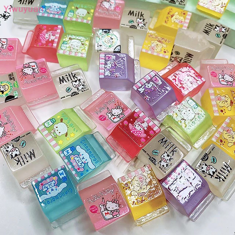 2 Hộp Sữa Trang Trí Phát Quang Cho Ngôi Nhà Búp Bê Mới