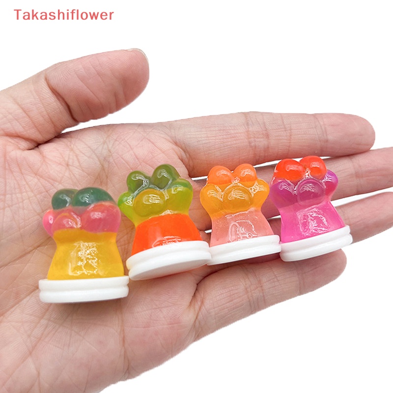 1 Đồ trang trí Móng Vuốt Mèo Mini Bằng Nhựa Resin Màu Sắc Ngẫu Nhiên Trang Trí Thủ Công