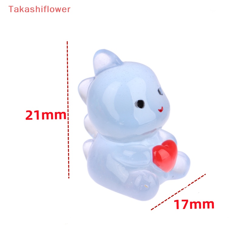 Set 10 Mặt Dây Chuyền DIY Dạ Quang Hình Khủng Long Hoạt Hình Đáng Yêu