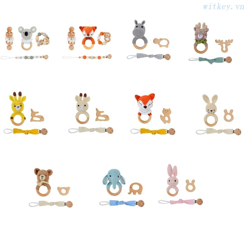 Bộ Đồ Chơi Ngậm Mọc Răng Hình Động Vật Dễ Thương Không BPA Siêu Bền Tiện Dụng Cho Bé Sơ Sinh