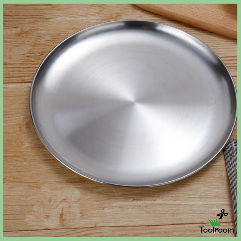 Đĩa Tròn Bằng Thép Không Gỉ 14cm Không Nắp Đậy Đa Ứng Dụng Cho Nhà Bếp