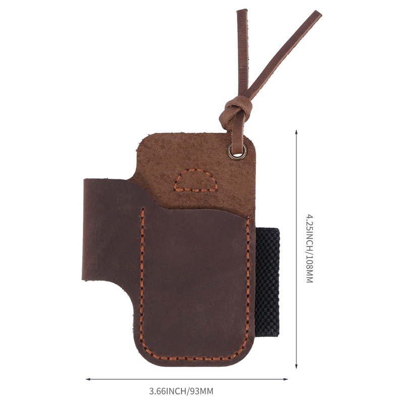 Vỏ bọc da thủ công Gấp Giá đỡ đèn pin EDC Tool Brown
