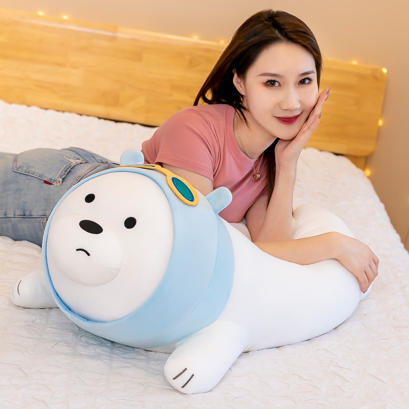 Thú Nhồi Bông Hình Gấu Trắng Dễ Thương Cho Bé Gái