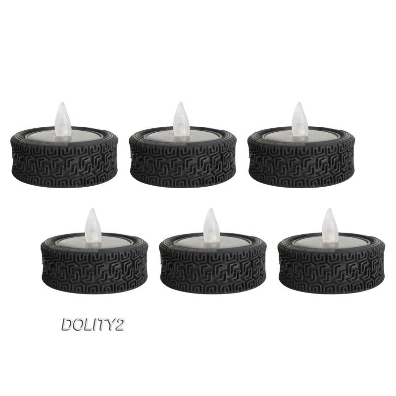 [Dolity2] 6 Đèn Lồng Nến LED Năng Lượng Mặt Trời Trang Trí Sân Vườn