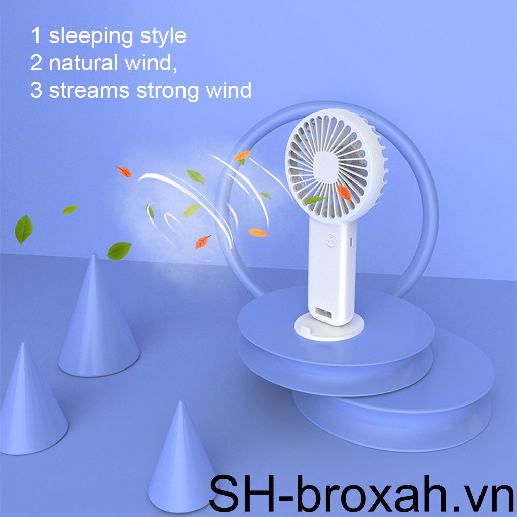 Quạt Làm Mát Mini 3 Chế Độ Kèm Giá Đỡ Điện Thoại Tiện Dụng Mang Theo Du Lịch / Cắm Trại