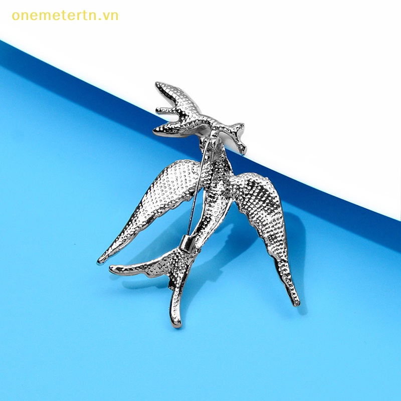 Ghim Cài Áo Hình Chim Én Bay Đính Đá Thời Trang Cho Nữ