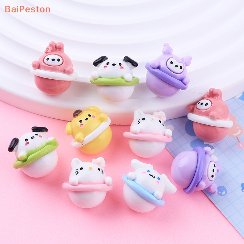 [BaiPeston] Set 2 Kẹp Tóc Hình Kem / Động Vật Ba Chiều Bằng Nhựa Resin Dễ Thương Dành Cho Điện Thoại / Kẹp Tóc