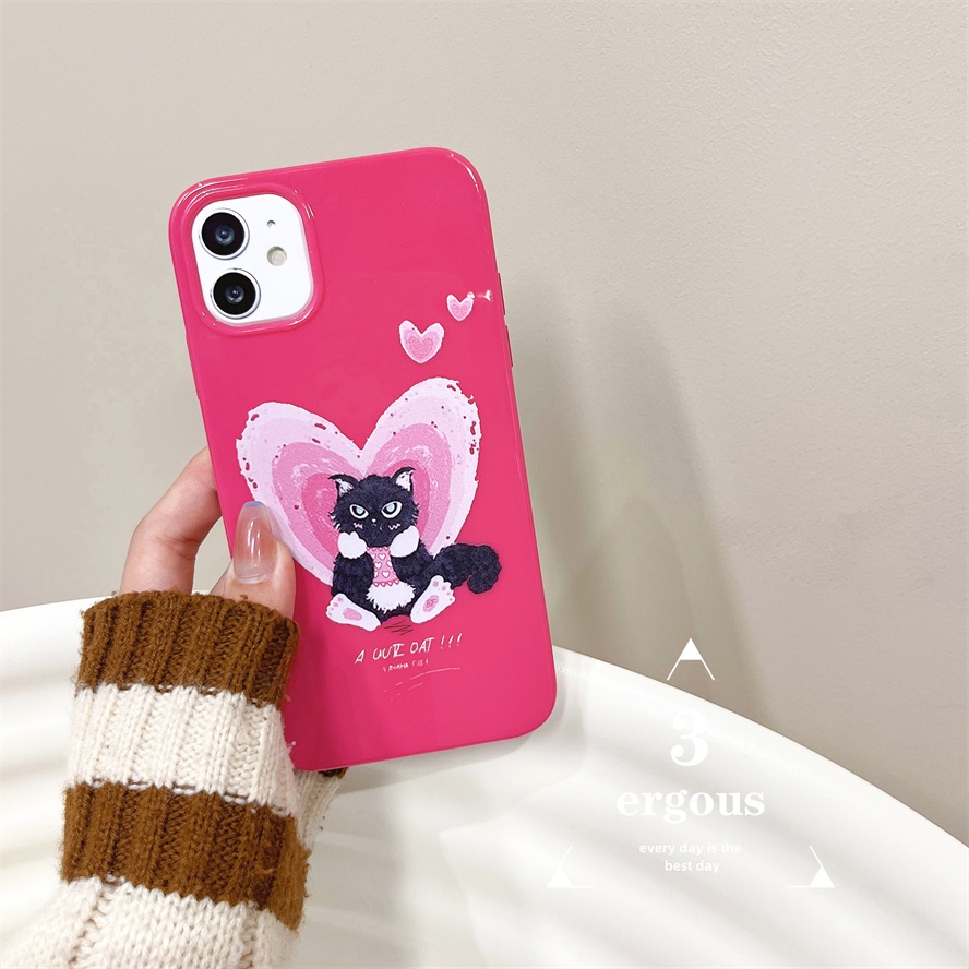 Ốp Điện Thoại TPU Mềm Bóng In Hình Mèo Cho IPhone 14 13 12 11 Pro Max SE2020 X XR Xs Max 7 8 6 6s Plus