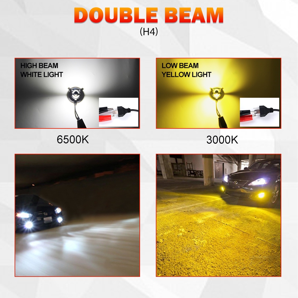 1 Cặp Đèn Pha LED H4 H7 H11 9005 HB3 9006 HB4 H1 H8 H9 3500K 6000K 12000LM 110W 12V 24V Chuyên Dụng Cho Xe Hơi