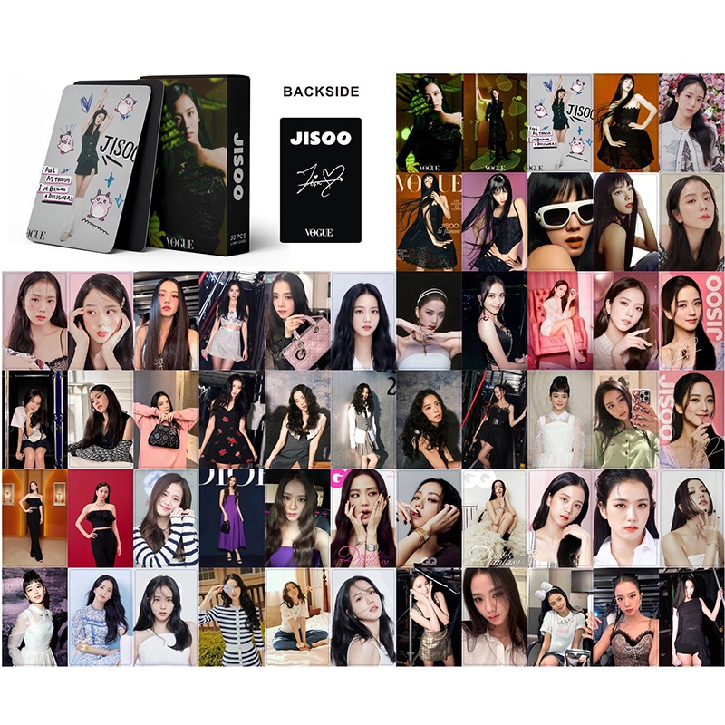 Hộp 55 Ảnh Thẻ Lomo Card JISOO ROSE LISA JENNIE Nhóm Nhạc Kpop