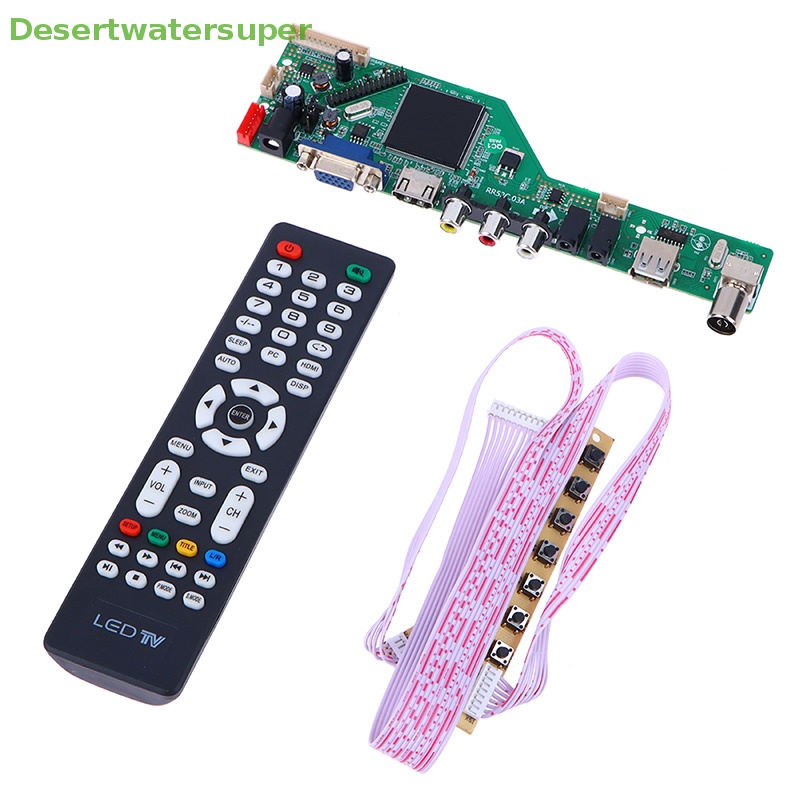 1 Bộ Bo Mạch Chủ LCD RR52C.03A Hỗ Trợ DVB-T DVB-T2 Kèm Remote Điều Khiển
