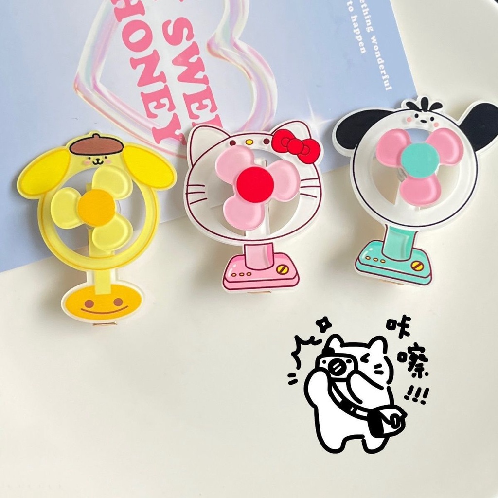 Sanrio Kẹp Tóc Dạng Quạt Hình Cinnamoroll Kuromi Melody Hello Kitty Cho Cô Dâu