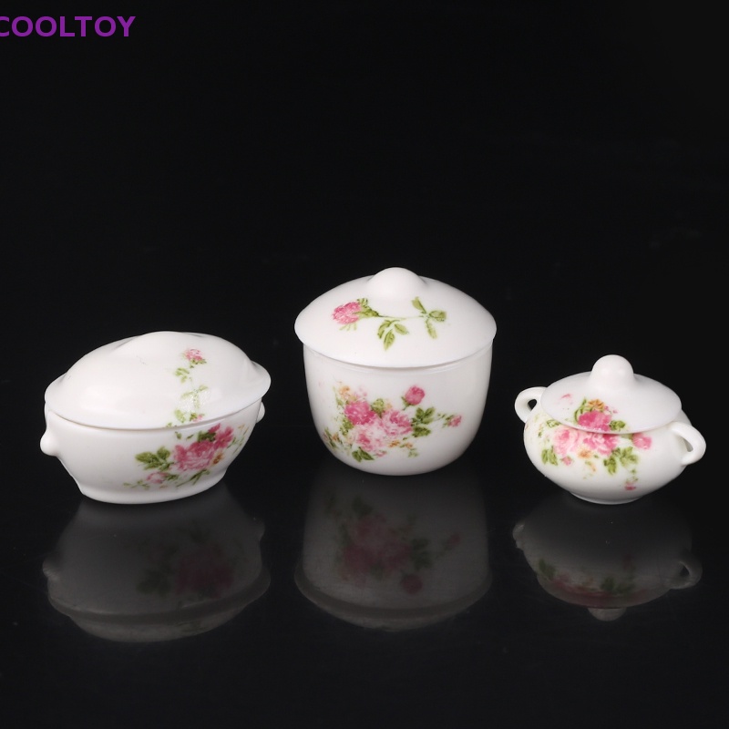 1 Bộ Nồi Hầm Thức Ăn Thu Nhỏ 1: 12 Trang Trí Nhà Búp Bê