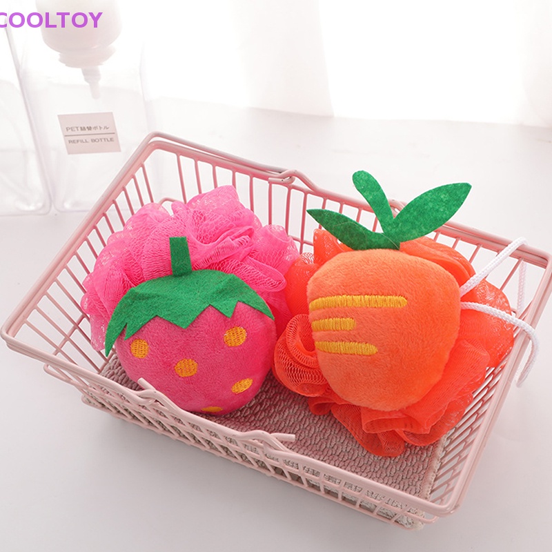 Cooltoy 1 Bông Tắm Bằng Xơ Mướp Lưới Nhiều Màu Họa Tiết Trái Cây Hoạt Hình Dễ Thương