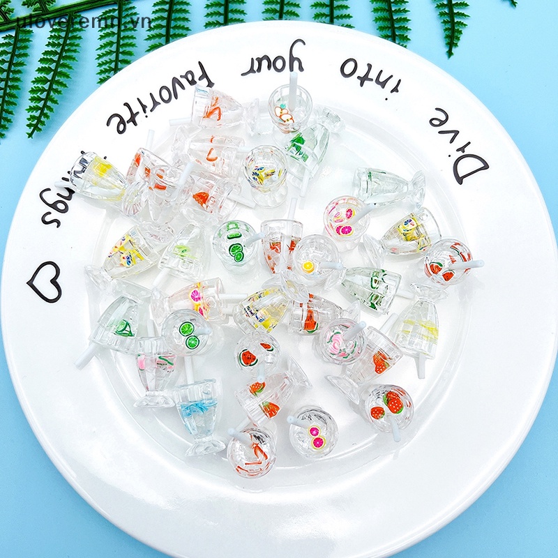 Set 2 Ly Kem / Trái Cây Mini Tỉ Lệ 1: 6 Trang Trí Nhà Búp Bê