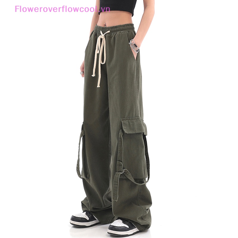 FOFC Women Cargo Harem Pants Side Pockets Hip Hop Casual Male Female Joggers Trousers Fashion Casual Streetwear Pants HOT