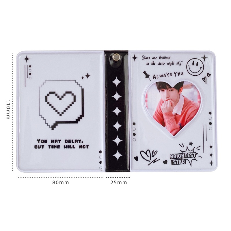 Album Ảnh 3Inch 40 Ngăn Màu Trắng Đen Bằng Nhựa PP Butterfly Photo Album Collection Book