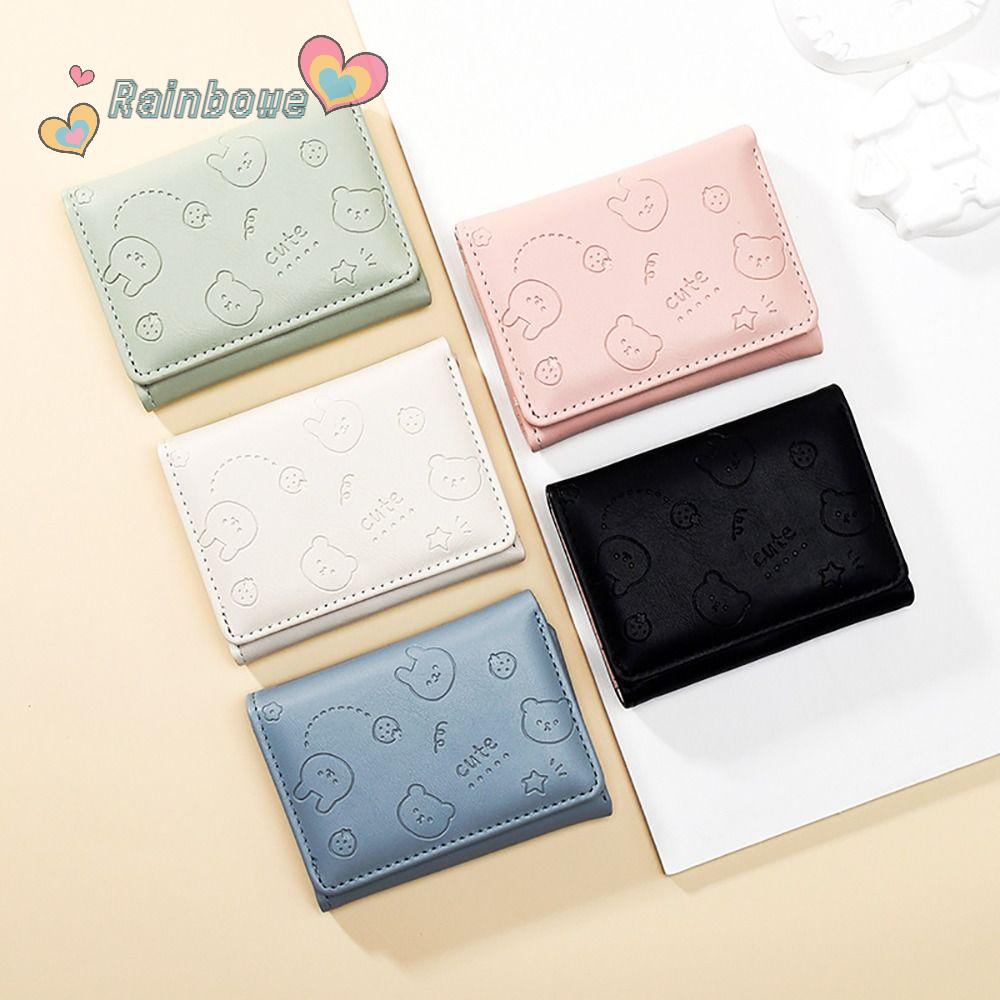 Ví Nữ Da PU Màu Cầu Vồng Dễ Thương