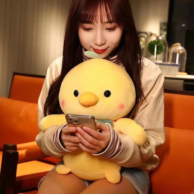 Thú Nhồi Bông Hình Gà Con Màu Vàng Siêu Mềm Dùng Làm Quà Tặng Cho Bé Gái