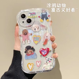 Ốp Điện Thoại Mềm Trong Suốt Họa Tiết Động Vật Hoạt Hình Cho Iphone13 / 12 / 11Pro Xs / Xr 7 / 8Plus 14ProMax