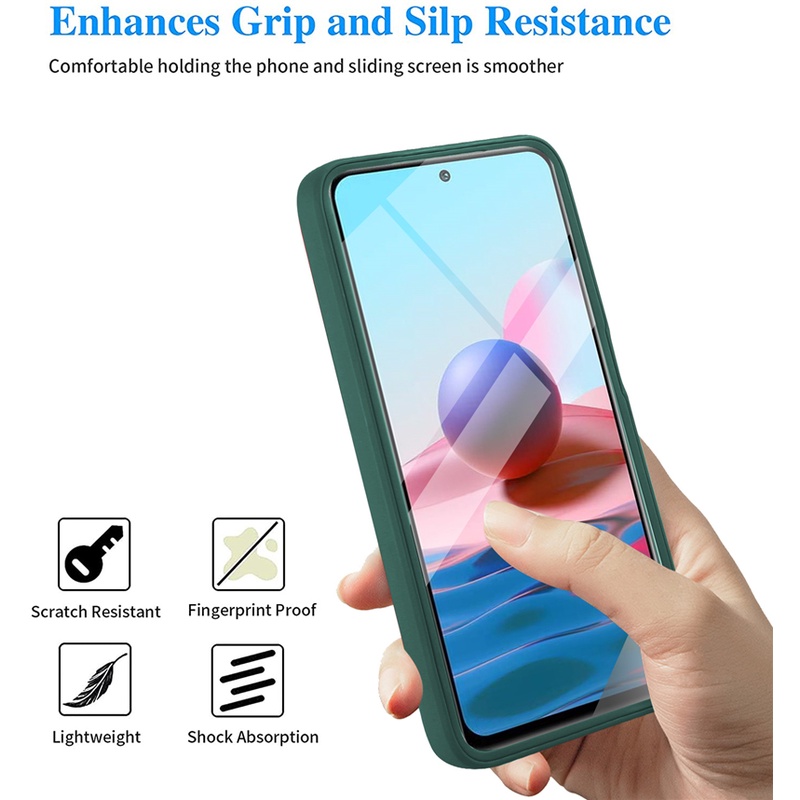 Ốp Điện Thoại Silicon Trong Suốt Chống Sốc Bảo Vệ 360 Độ Redmi Note 10 10s 10 Pro Note 9 9s 9 Pro Max 4G 5G HD