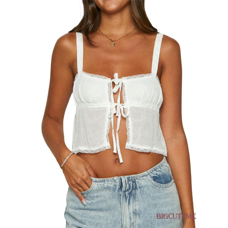 Áo Croptop Sát Nách Phối Bèo Thời Trang Mùa Hè Cho Nữ