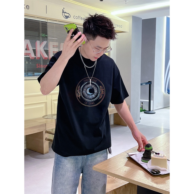 Áo Thun Unisex Cổ Tròn Tay Ngắn In Chữ Di88or88- Thời Trang Xuân Hè 2023