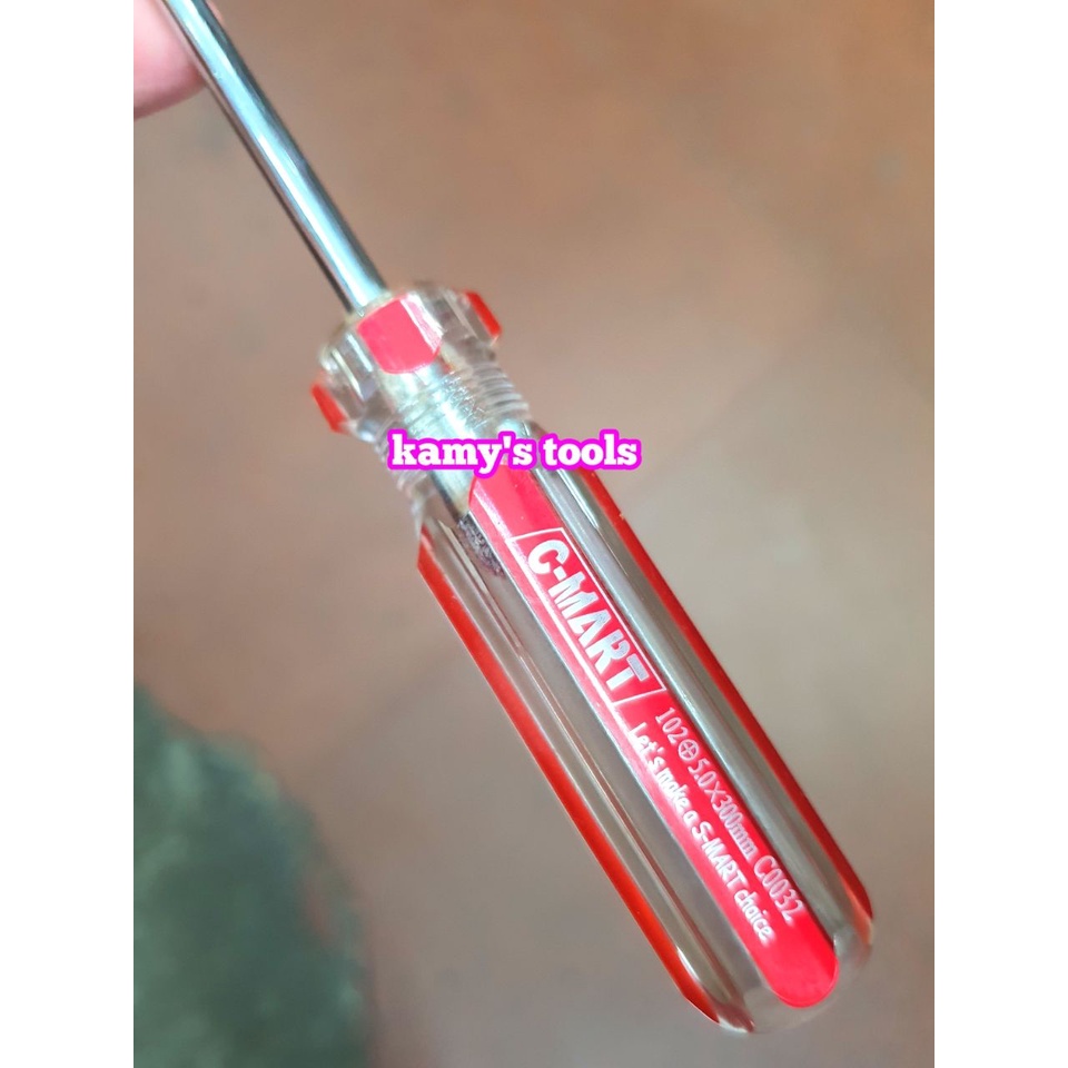 Tua vít bake dẹp 5mm dài 75mm 100mm 125mmm 150mm 200mm 300mm model C0023 C-mart