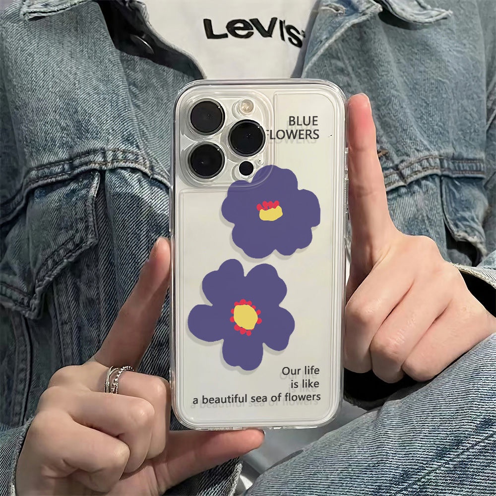 ✅Ốp Điện Thoại Mềm Chống Sốc Họa Tiết Hoa Đơn Giản Cho Iphone 11iphone12 6In 1314pro78max plus 7XRO