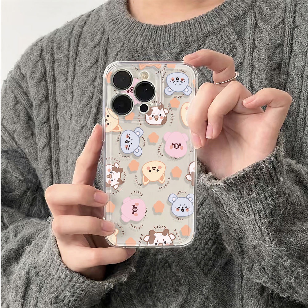 ✅Ốp Điện Thoại Dẻo Họa Tiết Động Vật Nhiều Màu Dễ Thương Chống Sốc Cho iPhone12max 14Promax 13 2UAI 11 6In 78