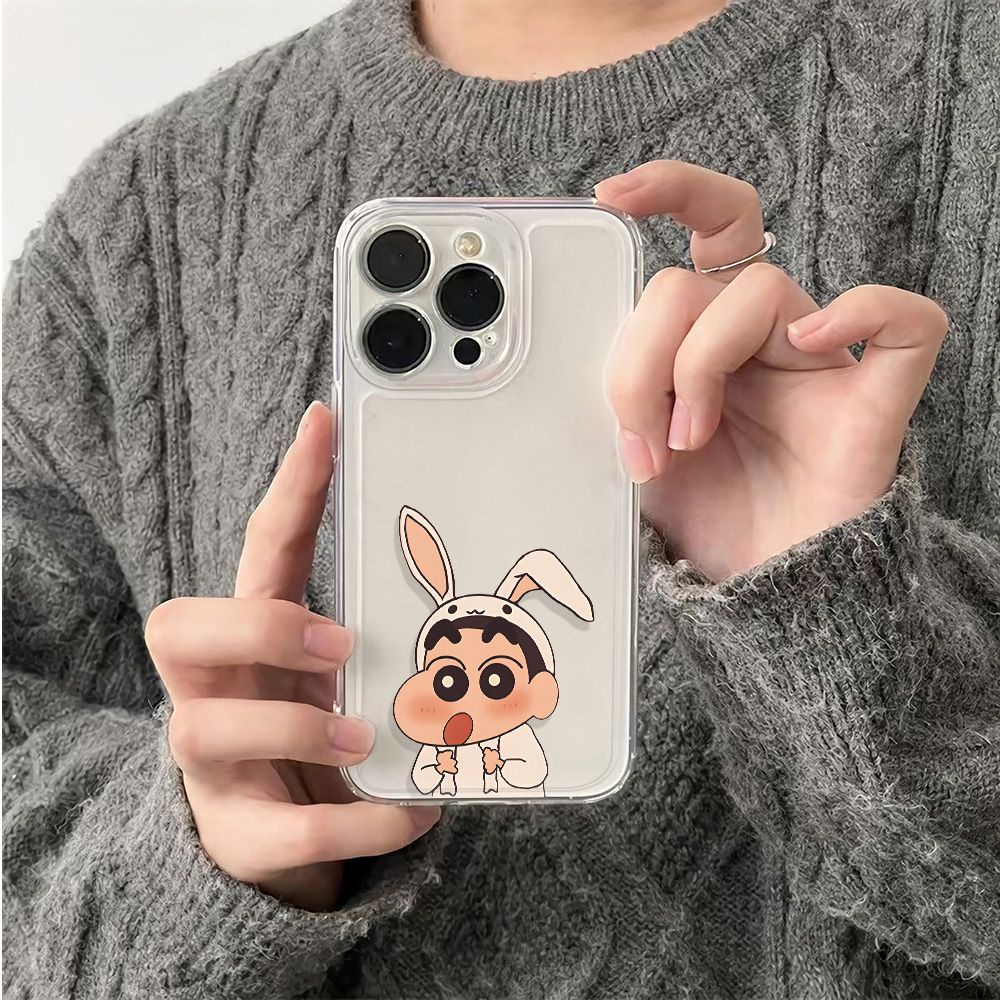 ✅Ốp Điện Thoại Dẻo Họa Tiết Hoạt Hình Cậu Bé Bút Chì Dễ Thương Chống Sốc Cho Iphone126In Soft 13 max 11 plus78 RIQ3 14pro