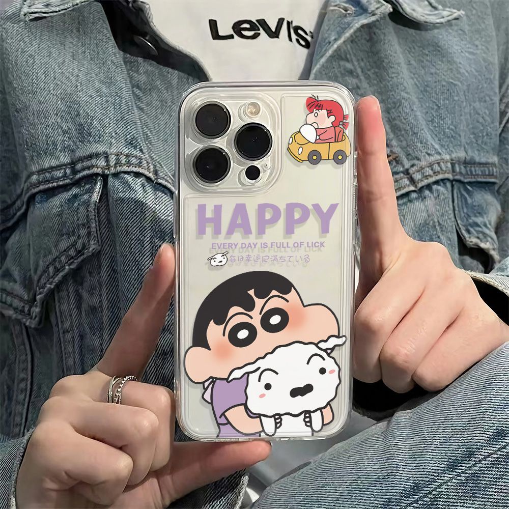 ✅Plus Ốp Điện Thoại Mềm Chống Sốc In Hình Shin-Chan Cho Iphone 14Pro 6In 11 Max 78Iphone 12 13 Xiaobai Ouki